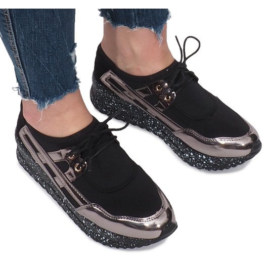 Crne sportske tenisice na platformi Calixte crna 1