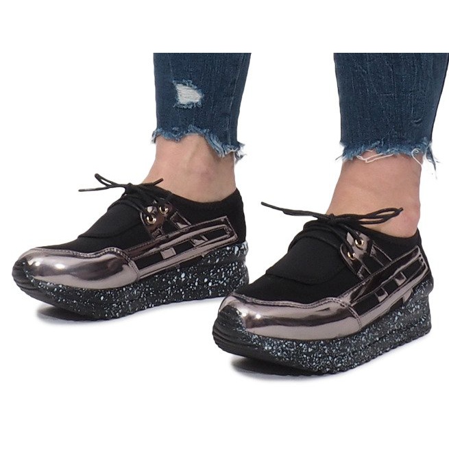 Crne sportske tenisice na platformi Calixte crna 2