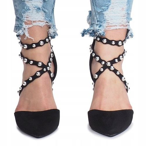 Crne sandale na štiklu B-50 crna 1