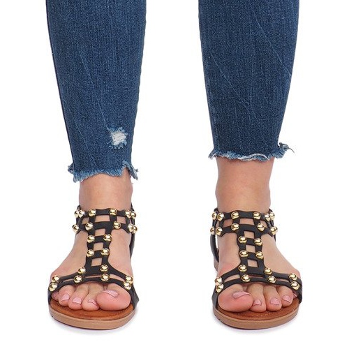 Ljetne crne ravne sandale crna 1