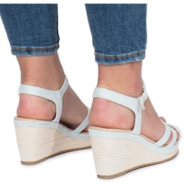 Zelene sandale na klin Glavel zelena 1