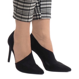 Crne asimetrične štikle C82A crno 2