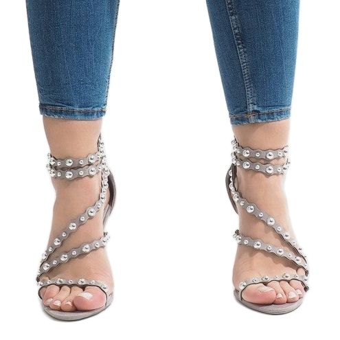 Sive otvorene potpetice LE042P siva 2