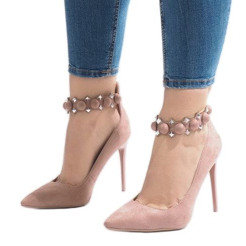 Ružičaste sandale na štiklu LE033P ružičasta 1