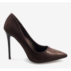 Smeđe klasične visoke potpetice AT-0596-L smeđa 2