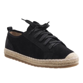 Crne espadrile s vezicama BB02P crna 1