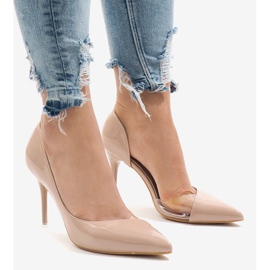 Asimetrične štikle s ružičastim lakom GH11541 ružičasta 1