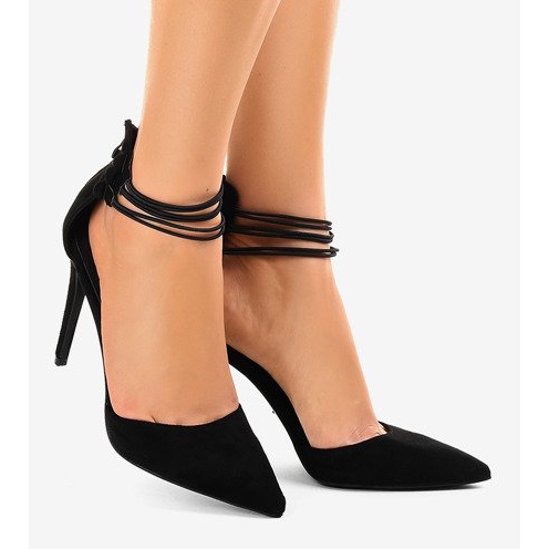 Crne pumpe na iglici 6941-P crna 2