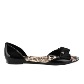 Gumene balerinke od crne melisse s mašnicom DD506-1 crno 1