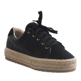Crne espadrile s vezicama LX-07 crno 1