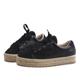Crne espadrile s vezicama LX-07 crno 2