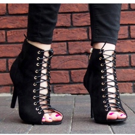 Čizme / otvorene čizme Laila 5003 Crna crno 1