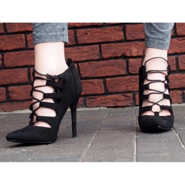 Sandale visoke čizme od antilopa 11033-1A Crna crno 2