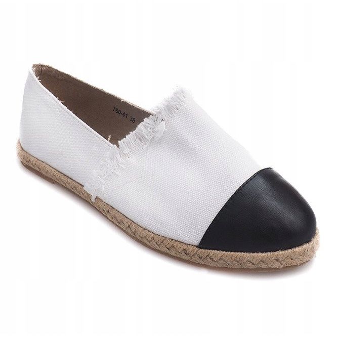 Lanene espadrile 760 bijele tenisice bijela crna 1