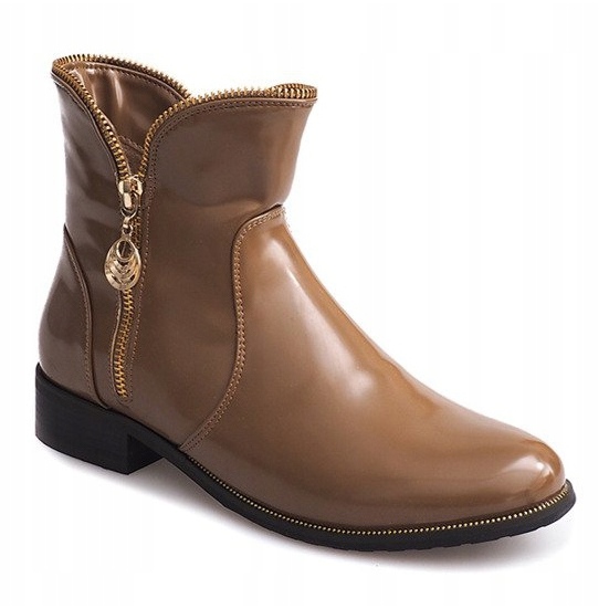 Lakirane i tople čizme QQ-47 Khaki raznobojna zelena 2