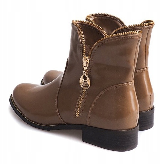 Lakirane i tople čizme QQ-47 Khaki višebojan zelena 1