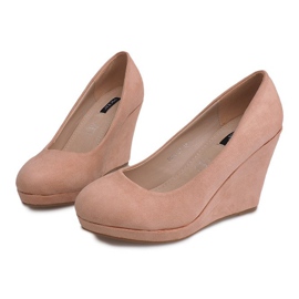 Suede Wedge Pumps 2054 Pink ružičasta 1