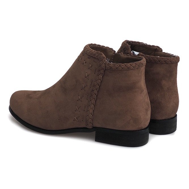 Suede Booties Čizme Chelsea 100-602 Khaki kaki 1