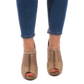 Otvorene čizme na štiklama LL05 kaki raznobojna zelena 1