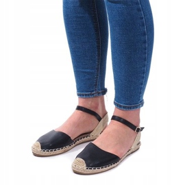 Sandale Espadrilles Ballerinas 6351 Crne crno 1