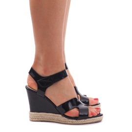 Sandale na klin 5H5670 Crna crno 1