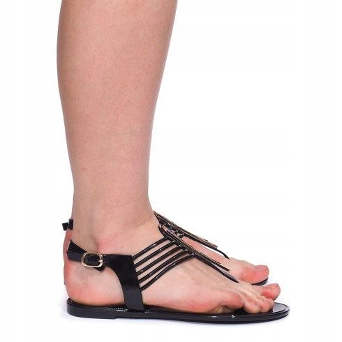 Meliski sandale s Cyrkoniami 001-356 crne crna 2