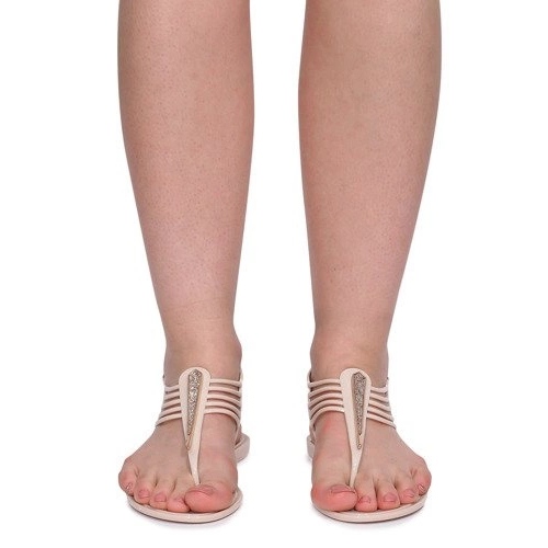 Meliski sandale s Cyrkoniami 001-356 bež 2