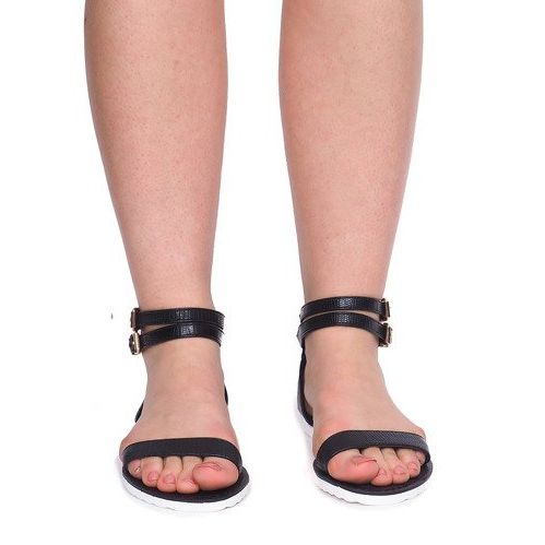 Sandale s patentnim zatvaračem 50086 Crna crno 1