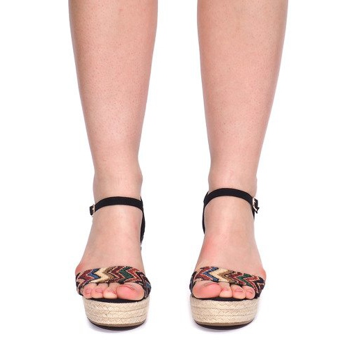 Sandale na klin 100-540 crne crno 2