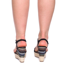 Sandale na klin 100-540 crne crno 1