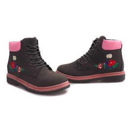 Izolirane drvene čizme SJ1669-6 Siva 1