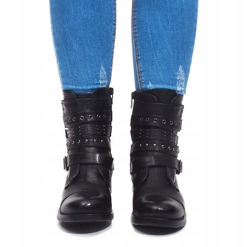 Tople čizme sa kopčom M172 Crna crno 2