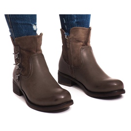 Tople čizme 4417 Khaki višebojan zelena 1