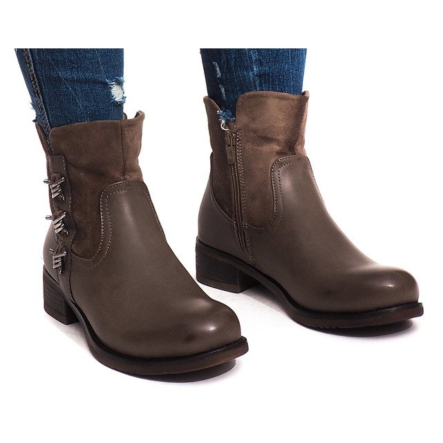 Tople čizme 4417 Khaki višebojan zelena 1