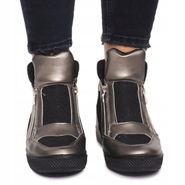 Tenisice na klin TL020-3 crno siva 1