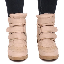 Tenisice na klin BZ8386 Khaki raznobojna zelena 1