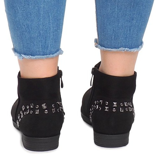 Čizme od antilopa sa čavlima 30696 Crna 2