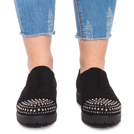 Modne cipele s klinovima 22-2 crne crna 1