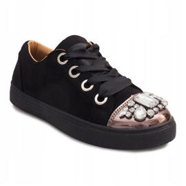 Bogato ukrašene tenisice 6192 crne crna 1