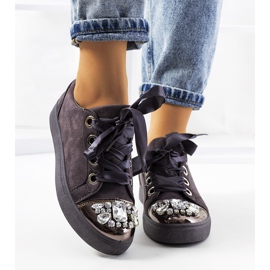 Bogato ukrašene tenisice 6192 Grey siva 1