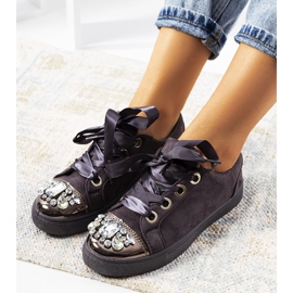 Bogato ukrašene tenisice 6192 Grey siva 2