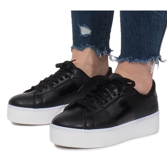 Crne tenisice na platformi Livet De Lux crno 1