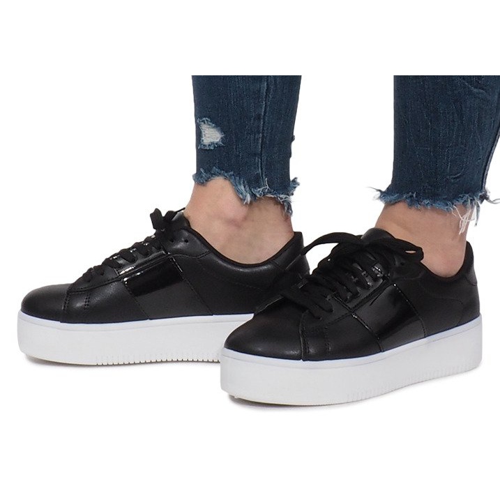 Crne tenisice na platformi Livet De Lux crno 2