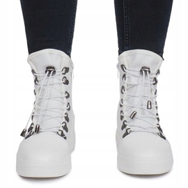 Bijele ažurne tenisice na klin Mathilde bijela 1