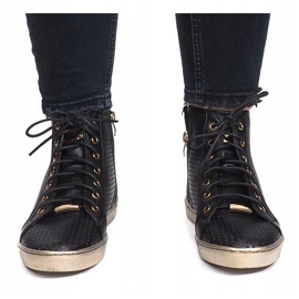 Crne ažurne Maud tenisice crna 2