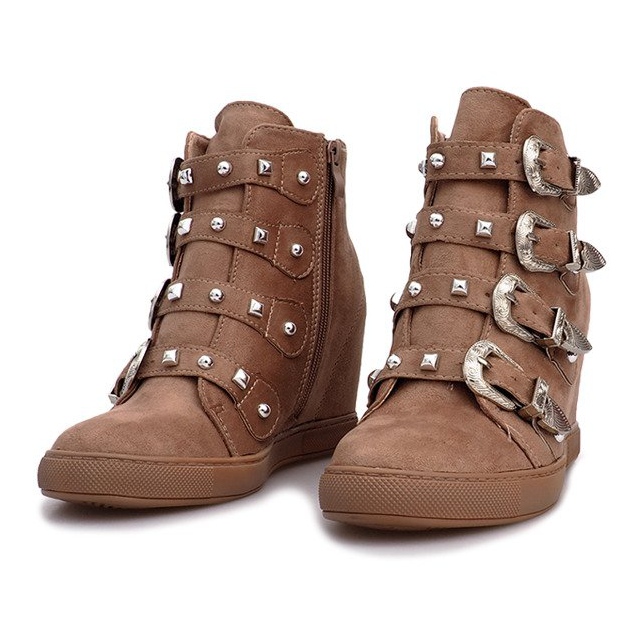 Ružičaste tenisice od antilopa s Mayinim kopčama smeđa ružičasta 2