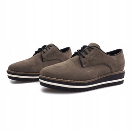 Maslinaste cipele na vezanje od Paulette kaki 2