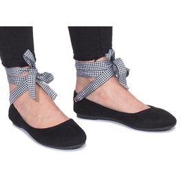 Crne balerine s mašnom iz Akra crno 2