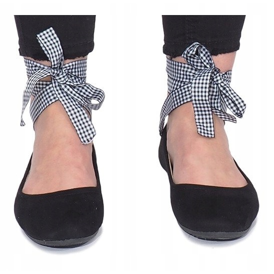 Crne balerine s mašnom iz Akra crna 1