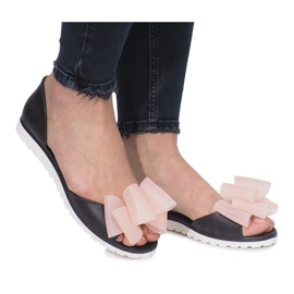 Crne sandale Meliski Flower City crno 1